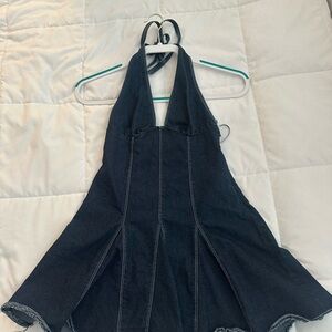 white christmas dresses Mugihiko Denim Wrap Dress Zyu main image 1